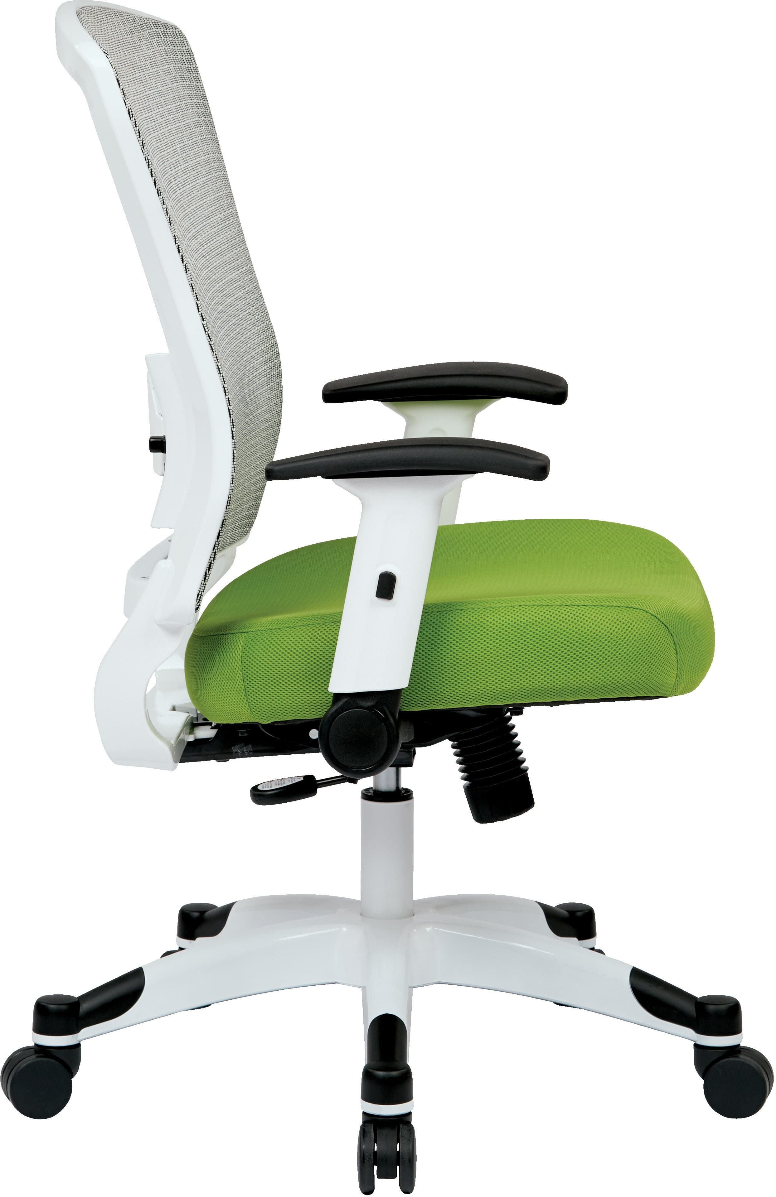 Office Star White Frame Managers Chair - Ergonomic Mesh Back, Adjustable Height, Fun Colors (317W W1C1F2W) - Perfect for Home Office, Conference Rooms & Executive Workspaces