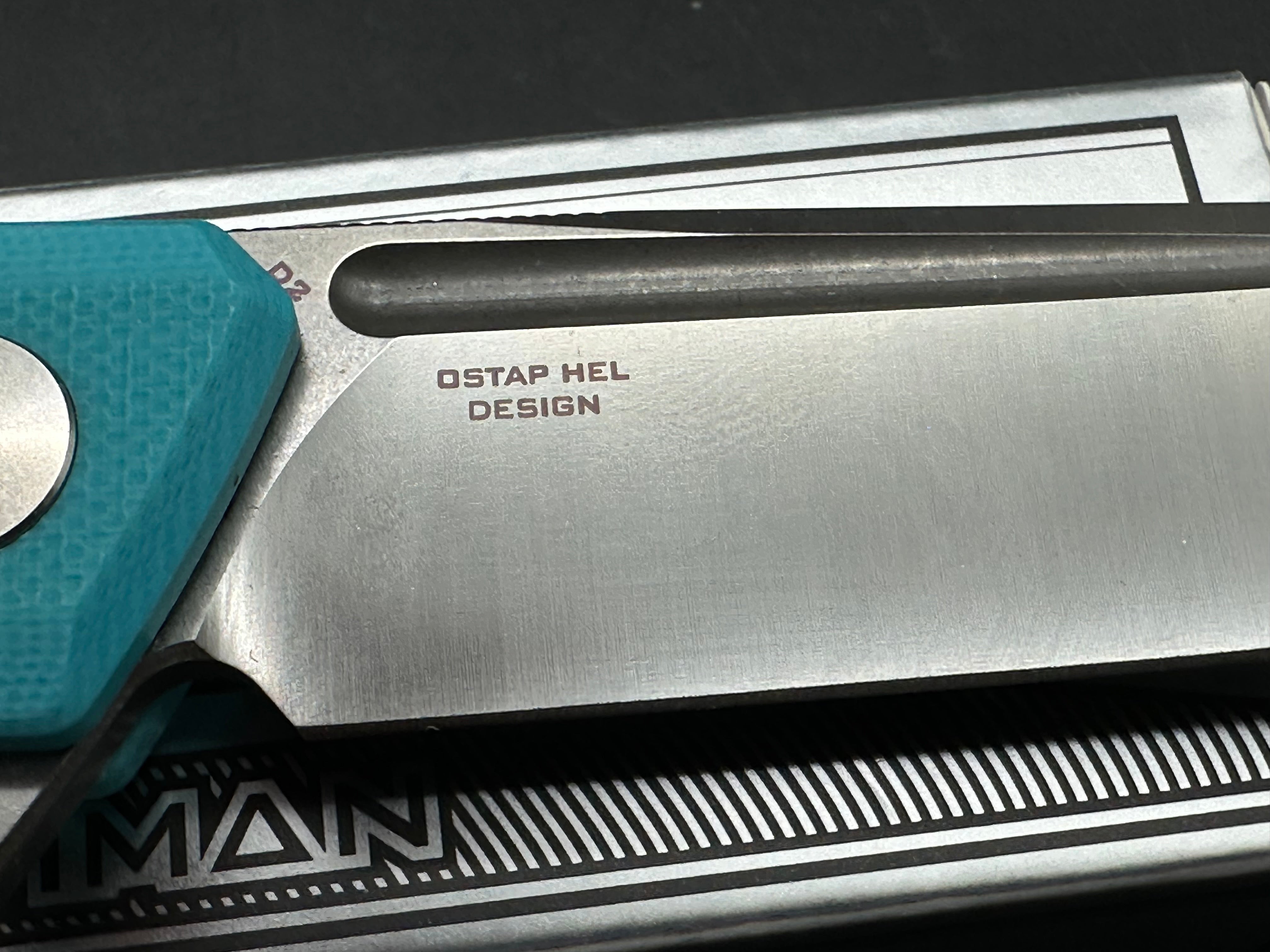 Bestechman Dundee Sheepsfoot Liner Lock Knife - Tiffany Blue G10 Handle, 3.5