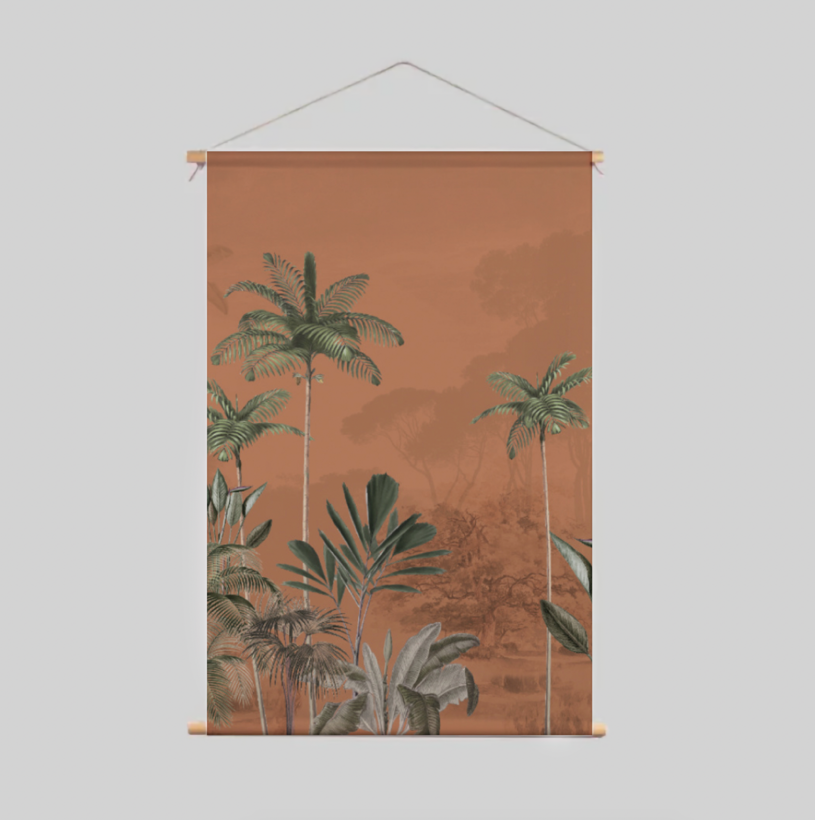Tropical Wilderness Ginger Textile Poster - Vibrant Wall Art for Home, Office & Dorm Decor