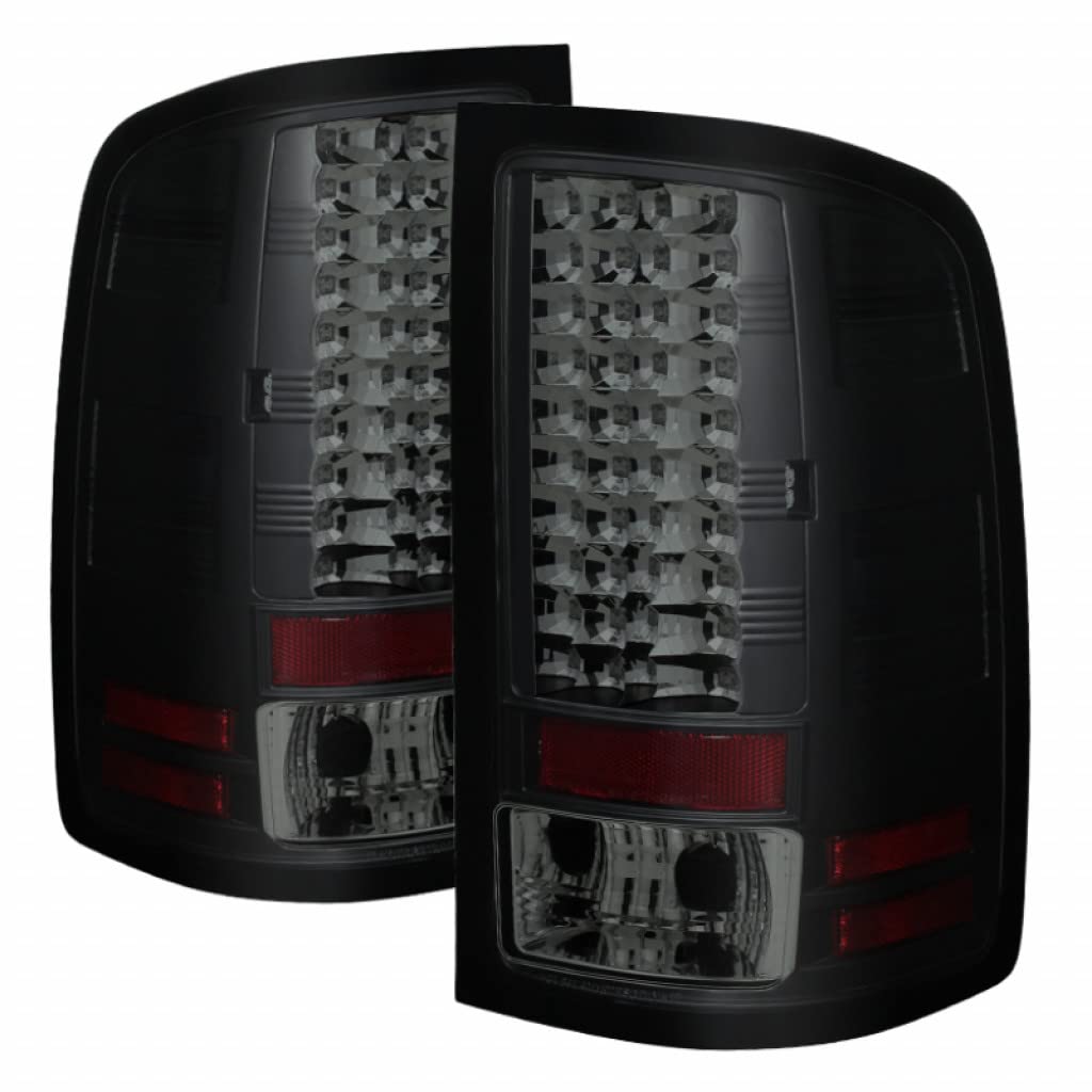 Spyder LED Tail Lights for Chevy Silverado 1500/2500 (1999-2002) - Black Smoke Pair (Part #5078186) | Upgrade Your Truck's Style & Night Visibility