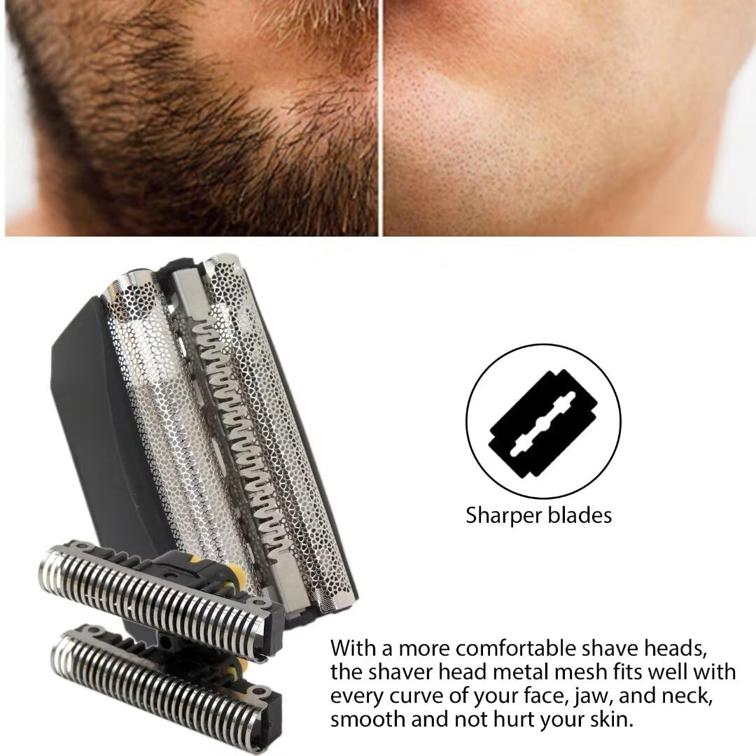 Original Black 8000 Series Shaver Foil Replacement Head for Braun WaterFlex 8795 8581 8583 8585 8588 8590 8781 8783 8790 - Compatible with Braun Series 8 & 9 Electric Shavers - Perfect for Daily Shaving & Travel Use