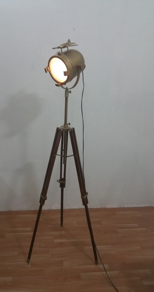 Thor Classical Designer Spotlight - Authentic Vintage Rustic Tripod Searchlight for Home Decor, Theater, and Photography | Perfect Gift for Lighting Enthusiasts