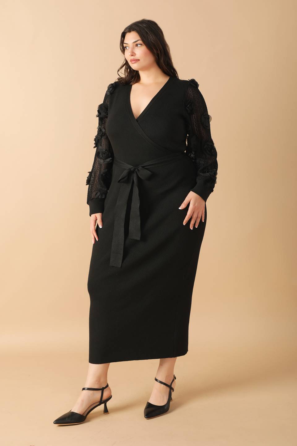 Perfect Balance Sweater Midi Dress - Women's Elegant Knit Dress for Fall & Winter, Office & Date Night Outfits