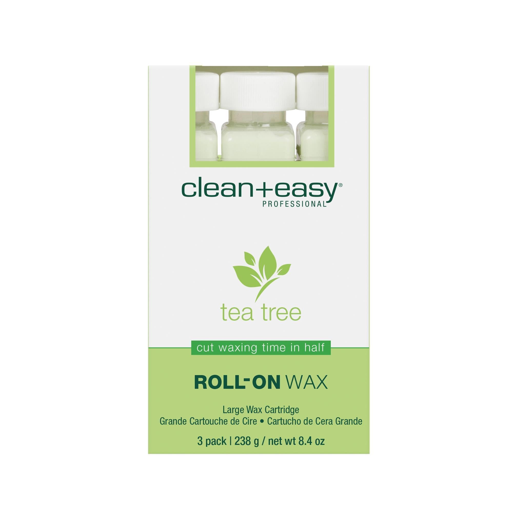 Tea Tree Wax Refill Pack of 3 - Large Size for Easy & Clean Hair Removal - Perfect for Home Waxing, Salon Use, and DIY Beauty Treatments
