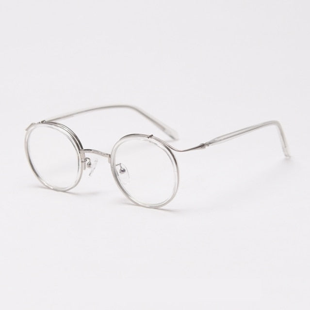 TR90 Punk Retro Round Glasses Frame - Lightweight & Durable Eyewear for Men & Women - Perfect for Costume Parties, Vintage Looks, and Everyday Fashion