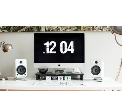 Kanto S4 Premium Desktop Speaker Stands for Bookshelf Speakers - Pair (Perfect for Home Studio, Gaming Setup & Office Workspace)
