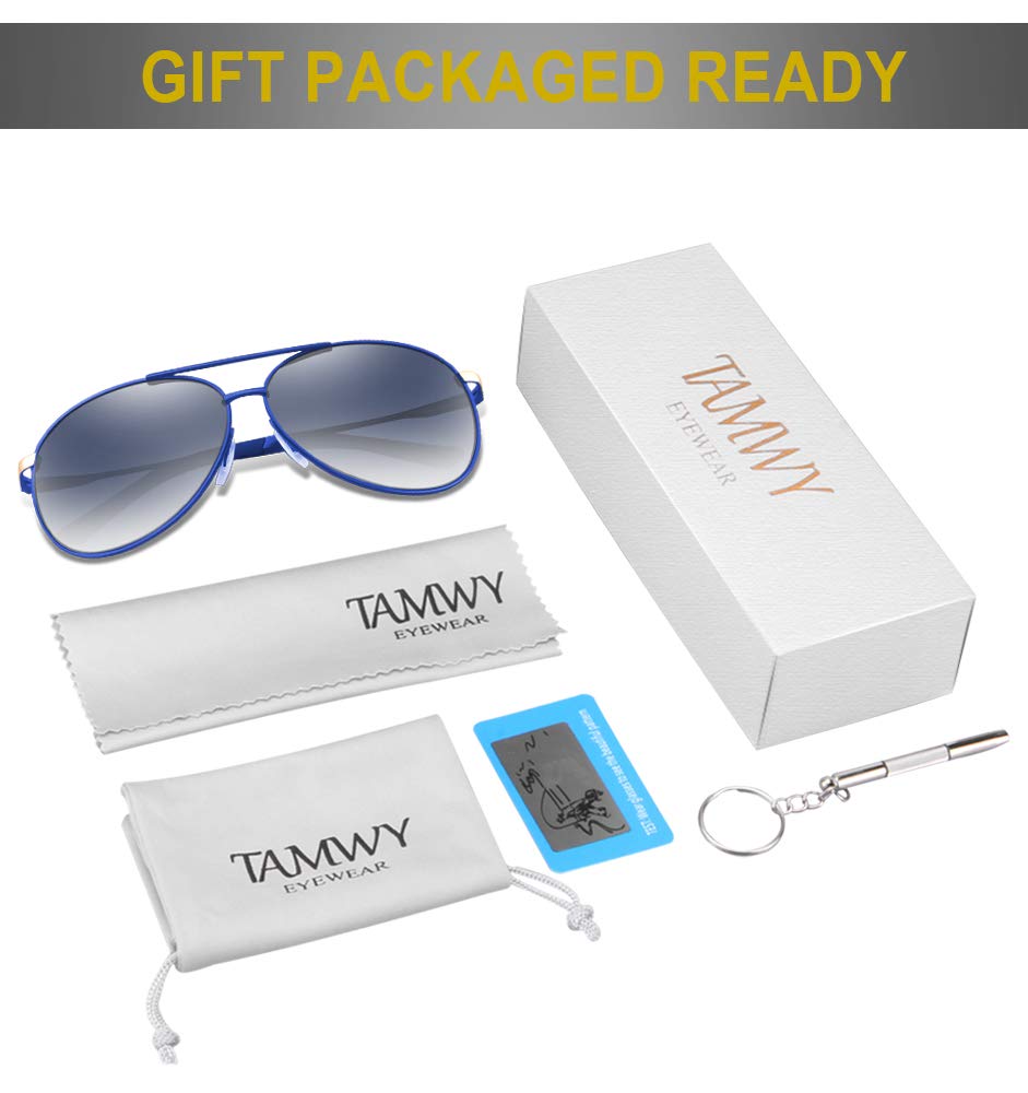Polarized Aviator Sunglasses for Men & Women - UV400 Protection Metal Frame - Classic Retro Style for Driving, Outdoor Sports & Fashion Accessories
