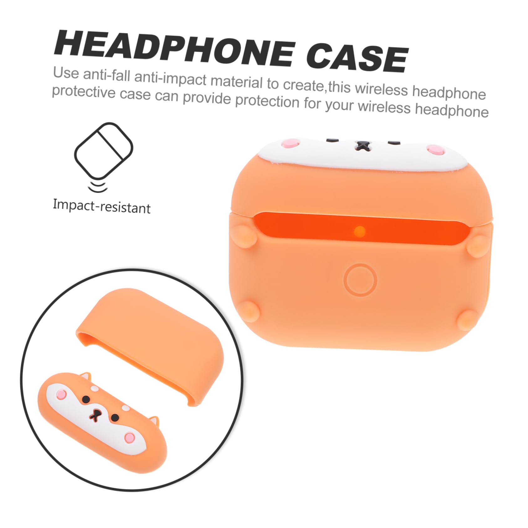 Veemoon Silicone Earbuds Case - Protective Headphone Storage Box Cover for Wireless Earphones | Perfect for Travel, Gym & Daily Use
