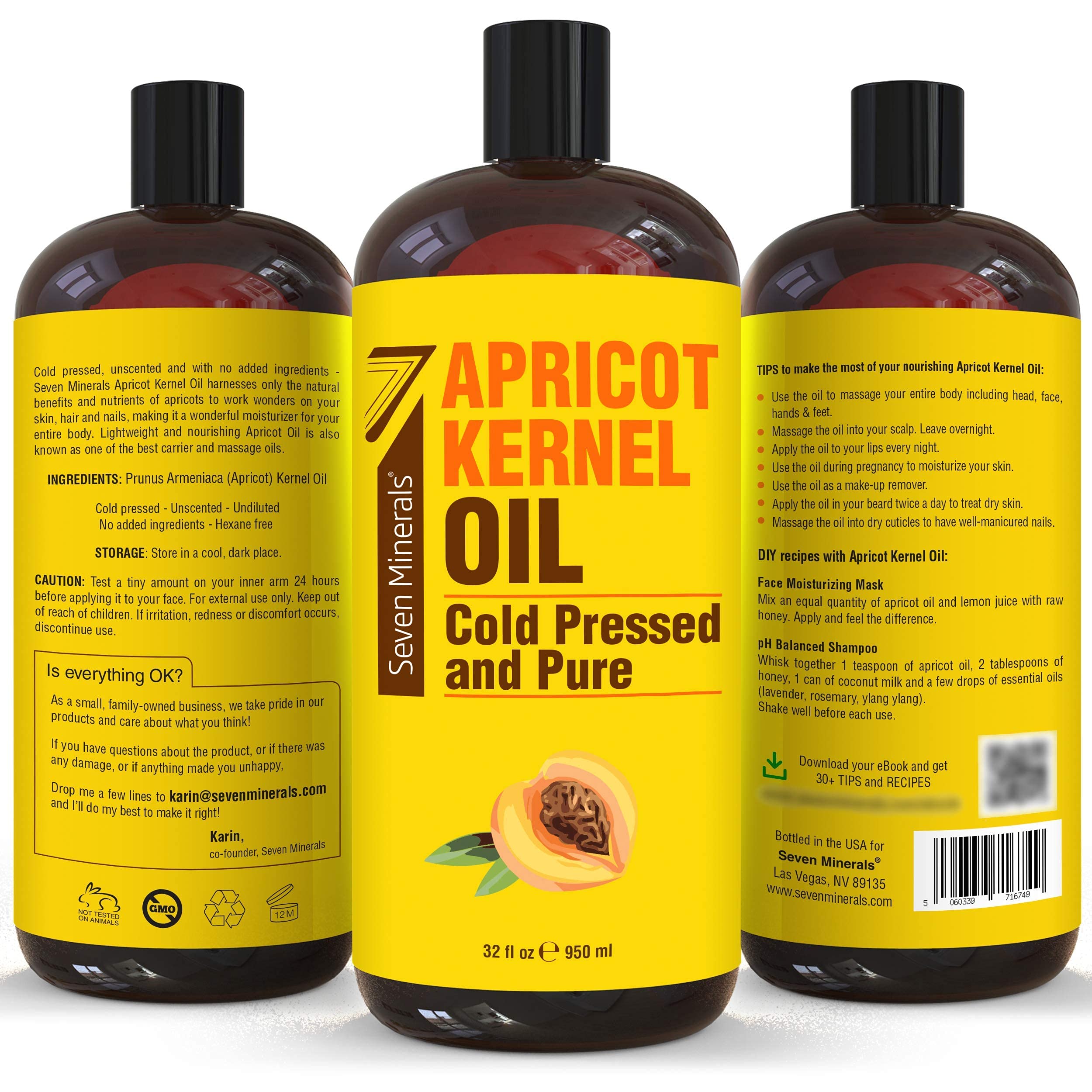 Pure Sweet Almond & Apricot Kernel Oil for Skin & Hair Care