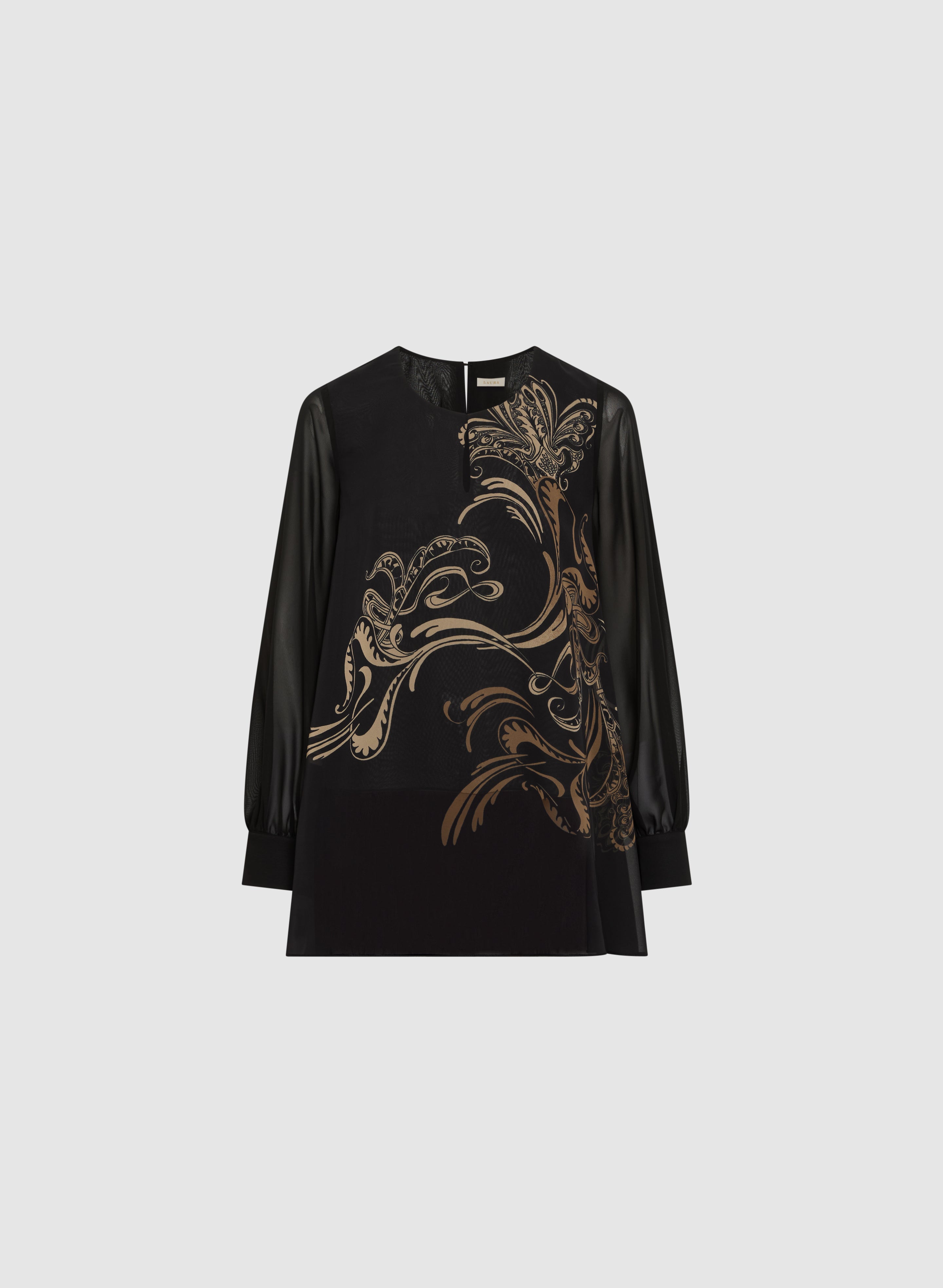 Floral Print Blouse for Women - Elegant Flowy Top with All-Over Floral Design - Perfect for Casual Outings, Office Wear & Summer Dresses