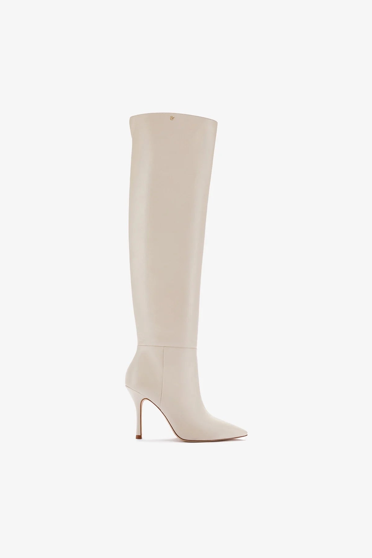 Kate Women's Hi Boots in Ivory Leather - Stylish & Comfortable Winter Ankle Boots for Casual Outfits & Office Wear