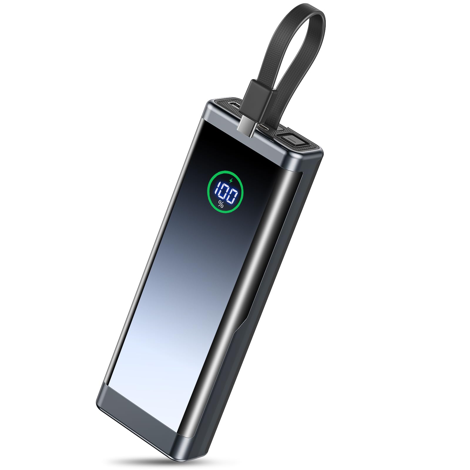 40000mAh Power Bank with USB-C Cable - 22.5W Fast Charging Portable Charger for iPhone 16/15/14/13 & Galaxy S24/S22 - External Battery Pack for Travel, Camping & Emergency Backup (Black, 1 Pack)
