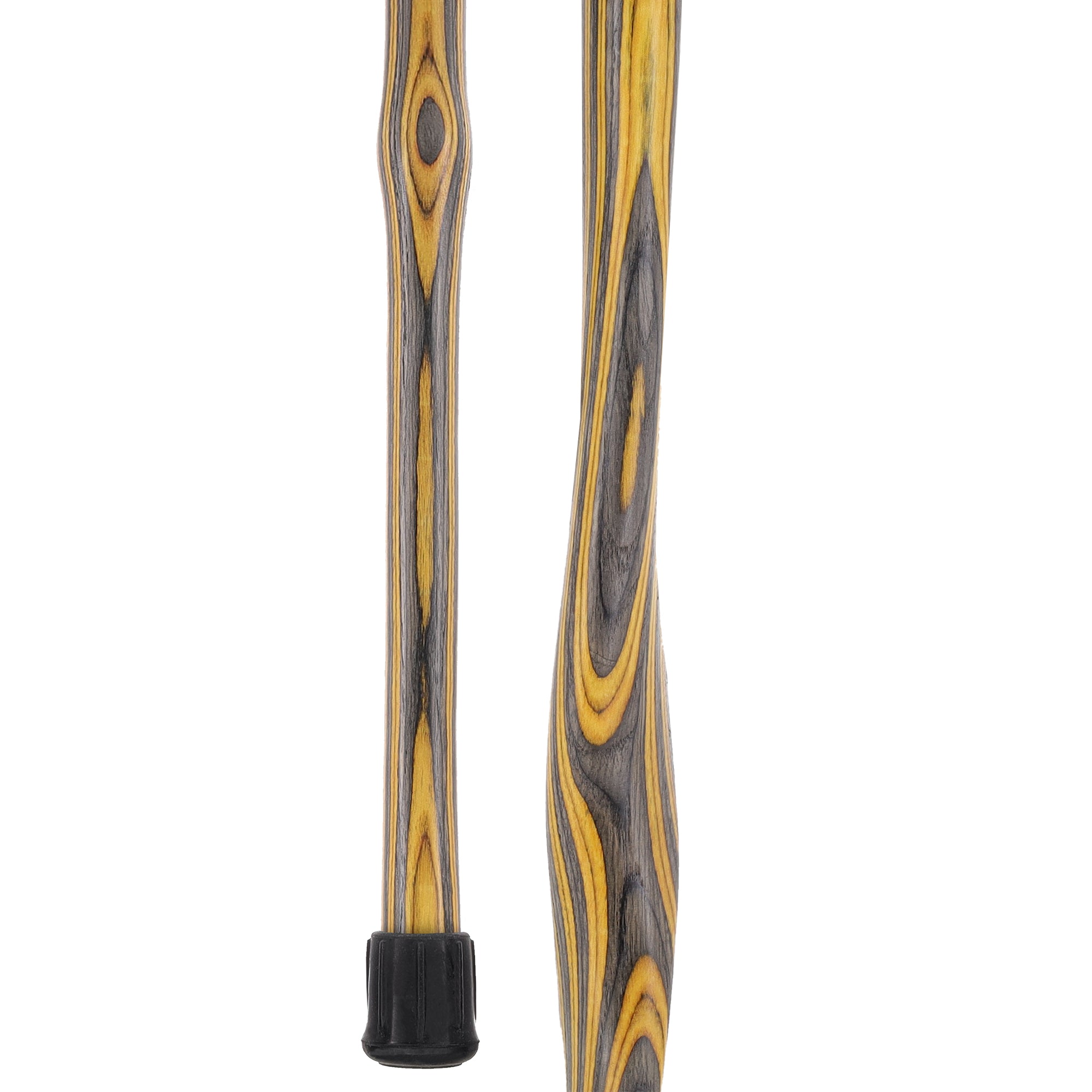 Premium USA Made Black & Yellow Colortone Marching Band Staff - Solid Maple Wood with Compass - Perfect for Drum Majors, Parade Leaders & Marching Band Performances