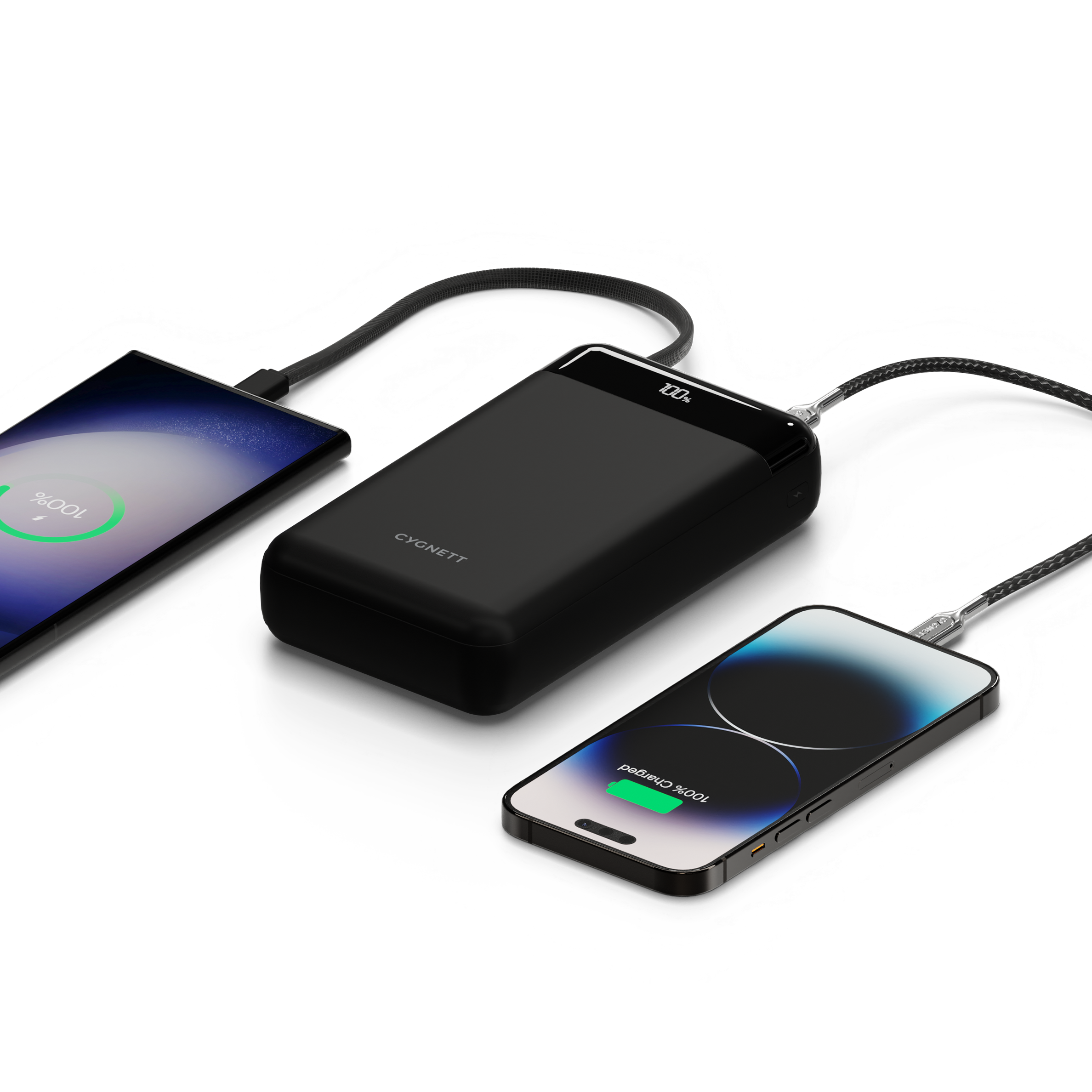 40,000mAh Portable Charger with Built-in USB C Cable - Fast Charging Power Bank for iPhone, Android, Tablets - Perfect for Travel, Camping & Emergency Backup