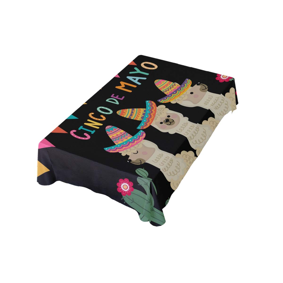 DOMIKING 54x54 Inch Mexican Cinco De Mayo Tablecloth - Colorful Square Table Cover for Kitchen, Dining, Party Decor - Perfect for Festivals, Dinner Parties & Holiday Celebrations