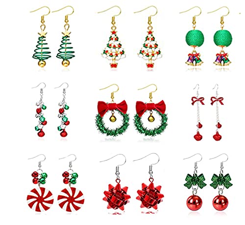 L:9pairs Christmas earrings