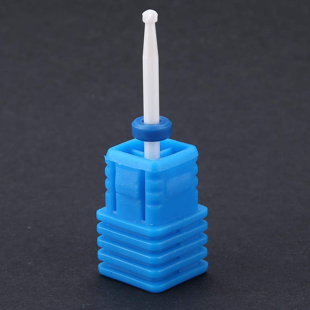 5 Types Ceramic Nail Drill Bits Set - Professional Cylinder & Ball Head Grinding Bits for Manicure Drills Machine - Nail Polishing & Shaping Tools for Salon & Home Use