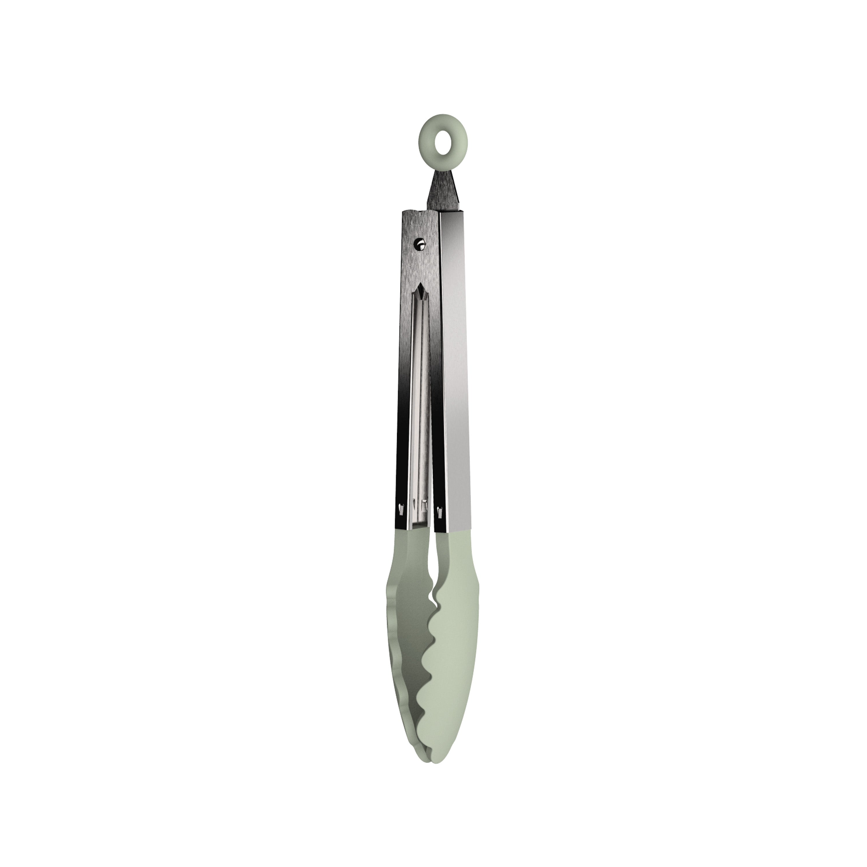 BergHOFF Balance Nonstick Serving Tongs 10.5 Inch - Eco-Friendly Recycled Material, Sage Green - Perfect for Salad, BBQ, and Kitchen Serving