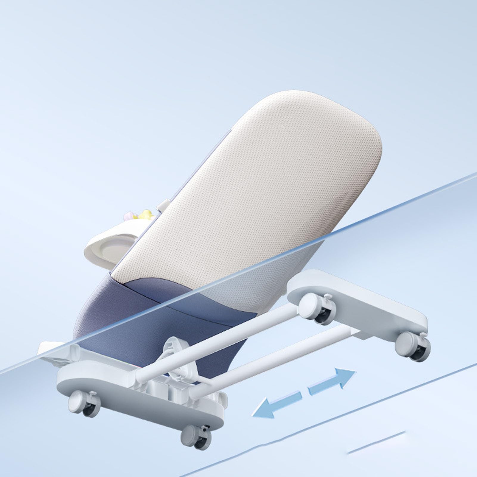 Baby Rocking Chair with Removable Food Tray, Universal Wheels & Musical Foot Piano - Perfect for Nursery, Playtime & Feeding - Safe & Comfortable Infant Rocker for Newborns & Toddlers