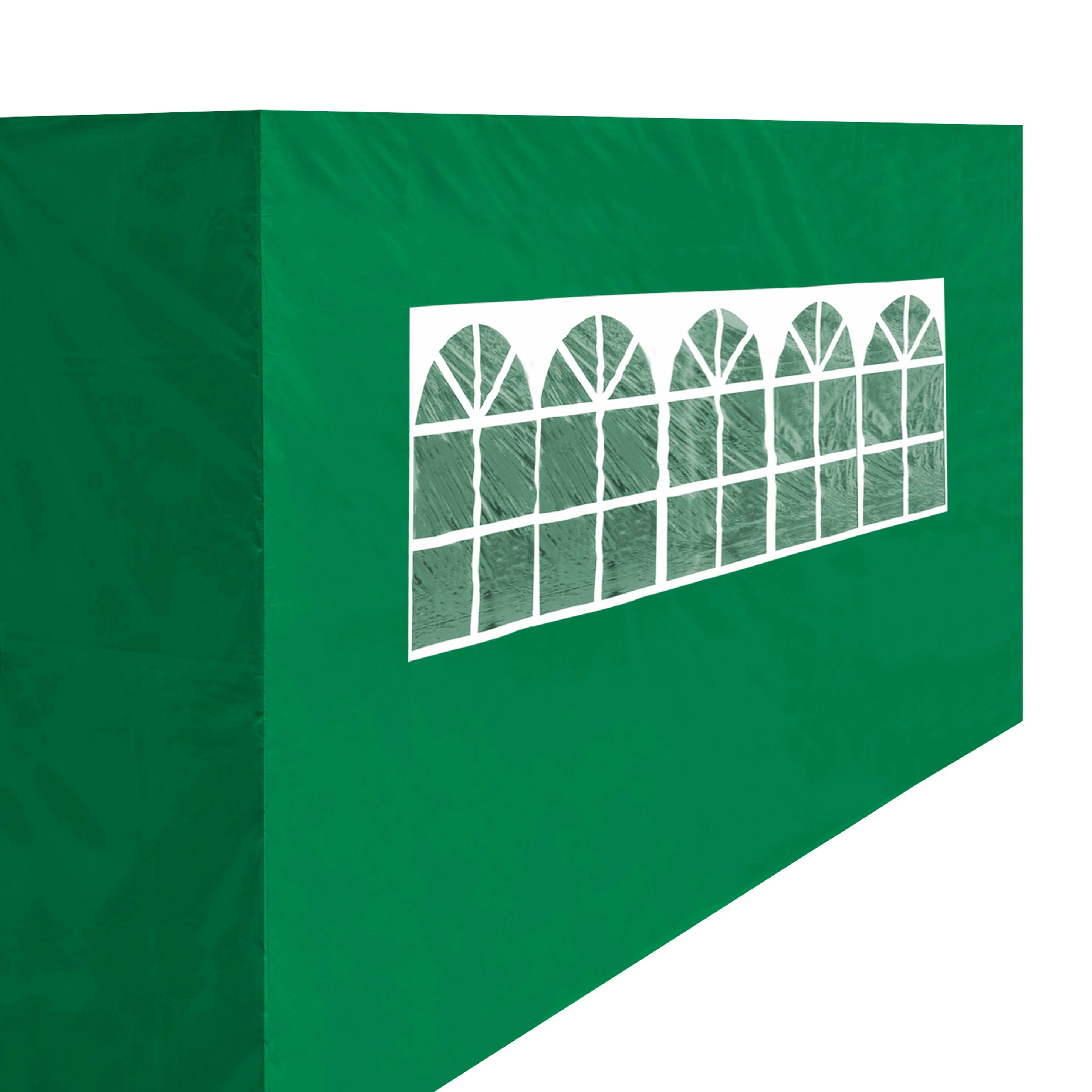 Premium Gazebo Side Walls with Doors & Windows - Fits 3x4.5m Gazebos - Dark Green (DG152) - Perfect for Outdoor Parties, Weddings & Backyard Events