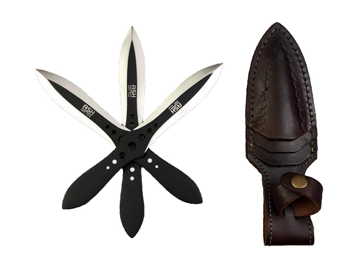 Premium Set of 3 Handmade Throwing Knives - 440C Stainless Steel Blades - Perfect for Outdoor Survival, Camping & Target Practice