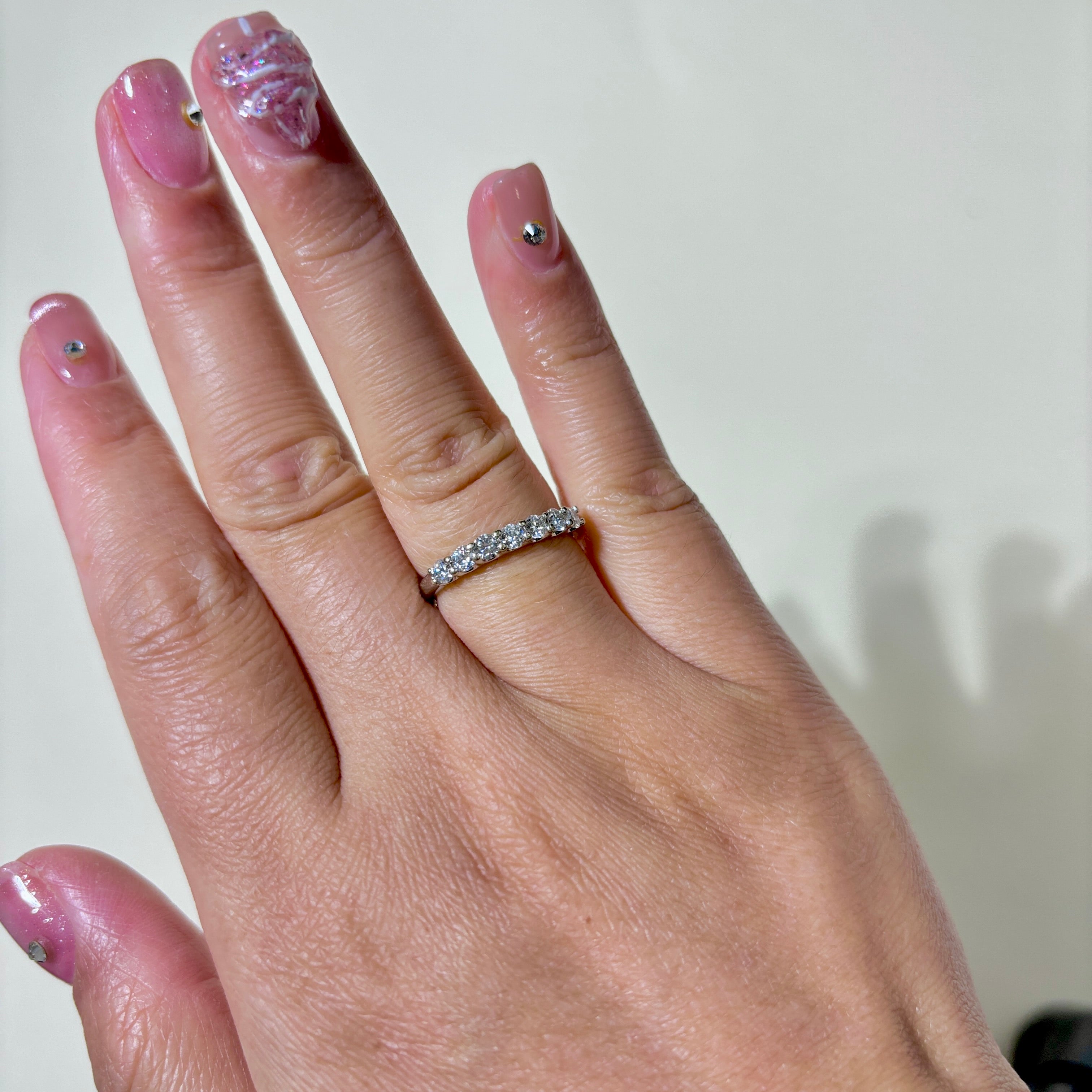 14K White Gold Semi Eternity Diamond Band Ring - 0.50ctw Total Weight | Size 6.25 | Perfect for Anniversary, Engagement, Wedding & Everyday Elegance