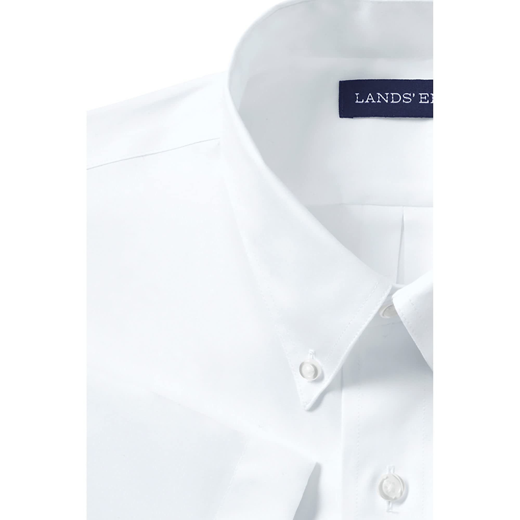 Lands' End Boys' Short Sleeve No-Iron Pinpoint Dress Shirt for School Uniforms - Comfortable & Wrinkle-Free for Daily Classroom Wear