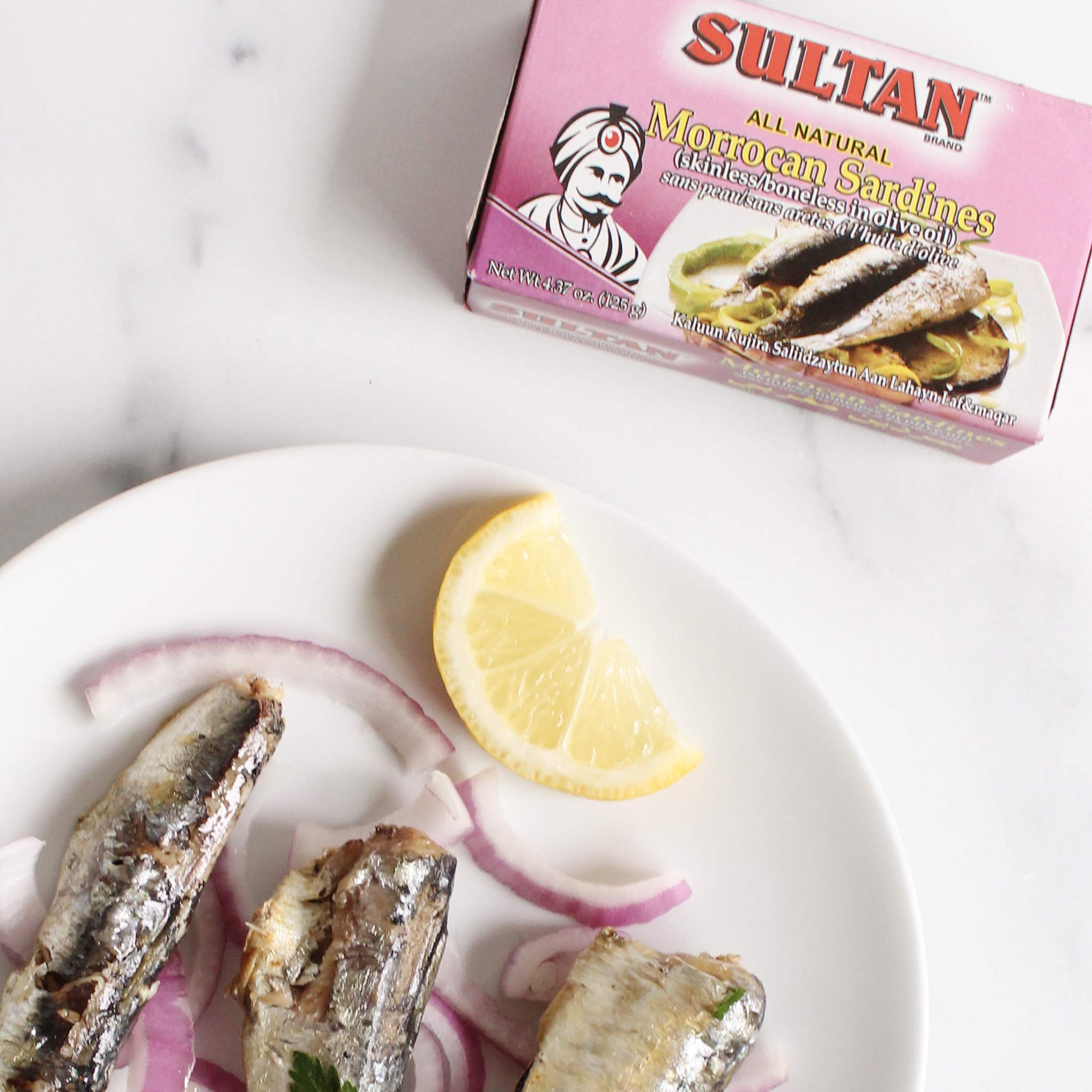 Premium Moroccan Boneless Skinless Sardines in Extra Virgin Olive Oil - 100% Natural, High Protein, No Additives or Preservatives - Paleo, Keto, Carnivore & Low Carb Diet Friendly - 4.37oz Cans (Pack of 5) - Perfect for Salads, Snacks & Healthy Meal Prep