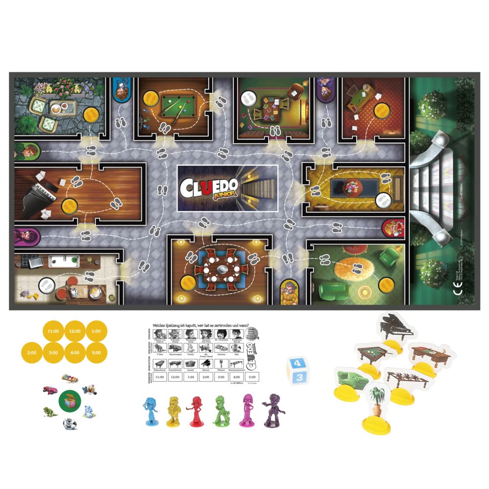 Hasbro Gaming C1293100 Junior Classic Detective Game for Kids Age 5+ | Fun Mystery Solving Board Game for Family Game Night (German Version)