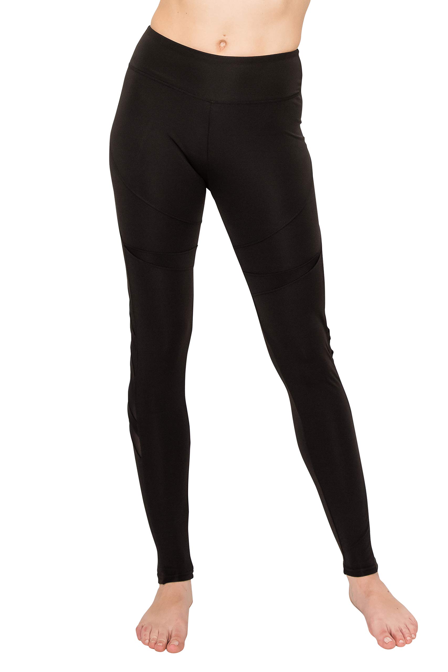ALWAYS Women's High Waisted Yoga Pants with Mesh Panels - Stretchy Workout Leggings for Running, Gym & Lounge | Breathable Activewear for Fitness & Everyday Wear