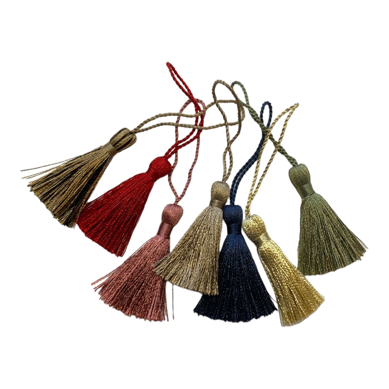 Silk Tassel Throw Pillow Covers - Set of 2 Soft Decorative Couch Cushions for Living Room, Bedroom & Home Decor