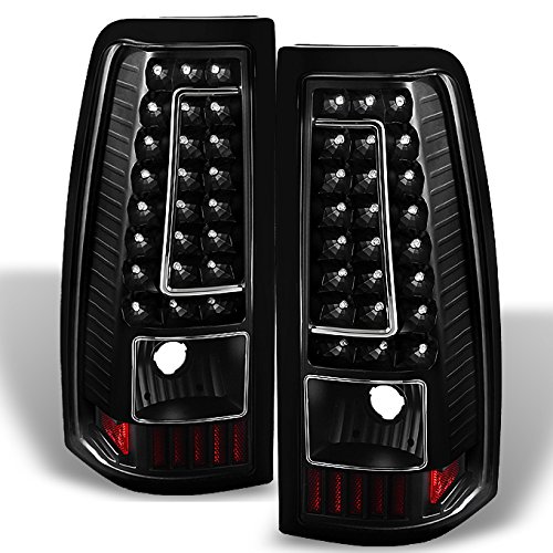 AKKON G2 LED Tail Lights Brake Lamps for 1999-2002 Chevy Silverado & 2009-2003 GMC Sierra Pickup Truck - Black Replacement - Enhance Visibility & Style for Night Driving & Off-Road Adventures