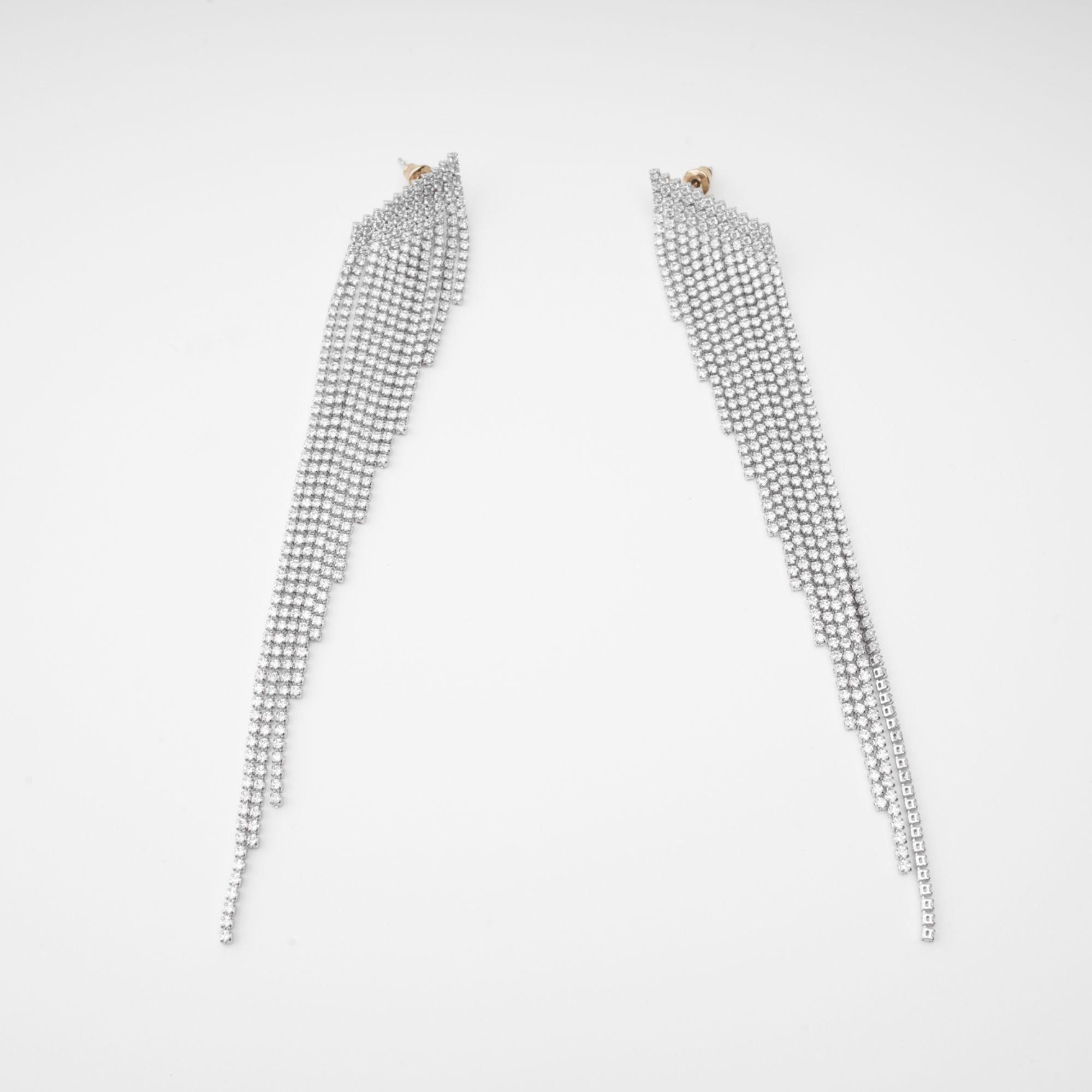 Amaris Silver Tassel Earrings for Women - Elegant Dangle Drop Jewelry Gift - Perfect for Parties, Weddings & Special Occasions