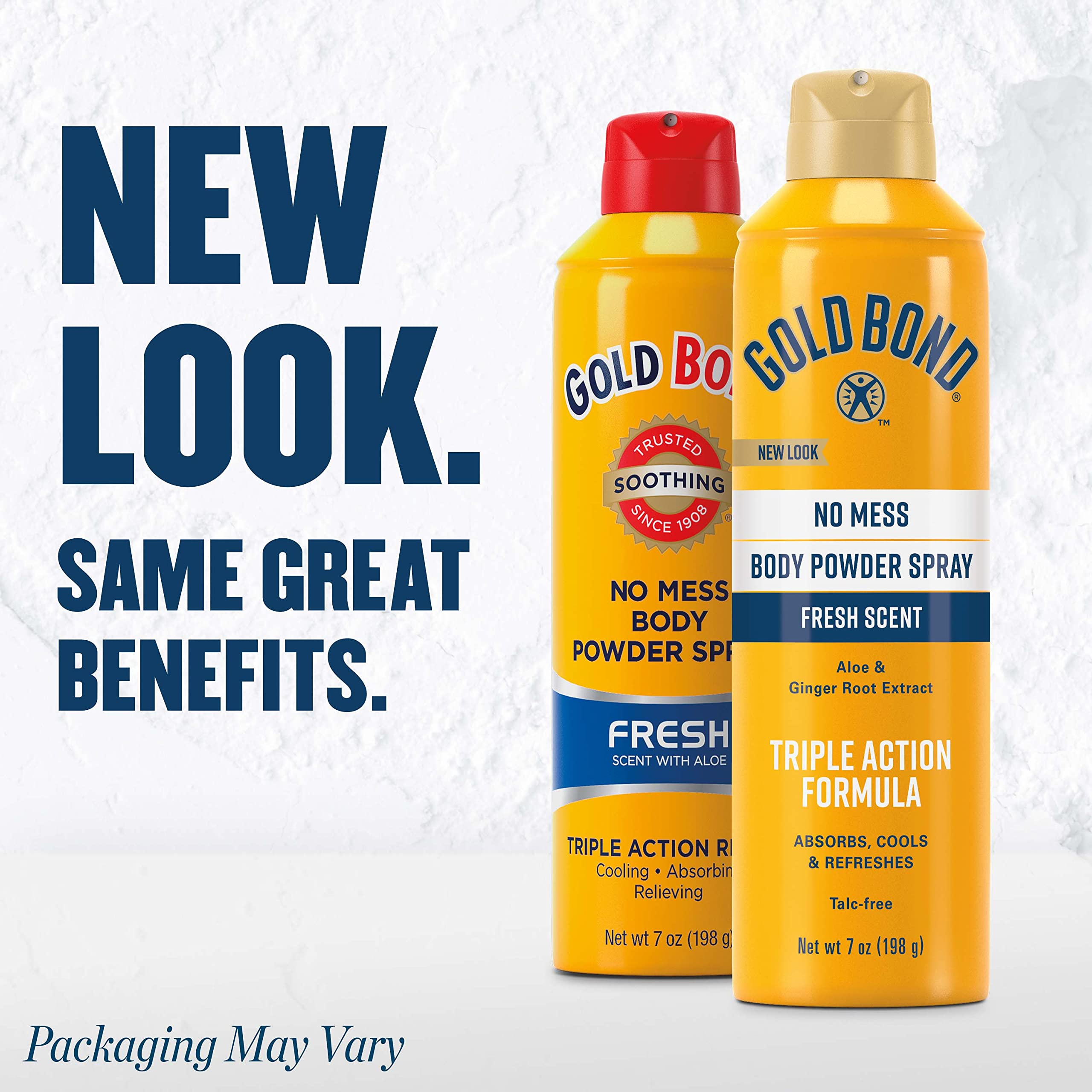 Gold Bond No Mess Talc-Free Body Powder Spray (7 oz) & Friction Defense Stick (1.75 oz) - Fresh Scent Skin Care Bundle for Men & Women | Prevents Chafing & Keeps Skin Dry | Perfect for Gym, Hiking & Daily Use