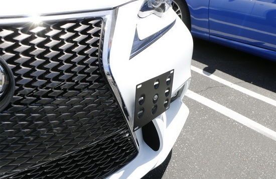 Flush Design Front Bumper Tow Hook License Plate Mount Bracket for Lexus IS CT - Perfect for Off-Roading, Car Shows & Street Legal Compliance