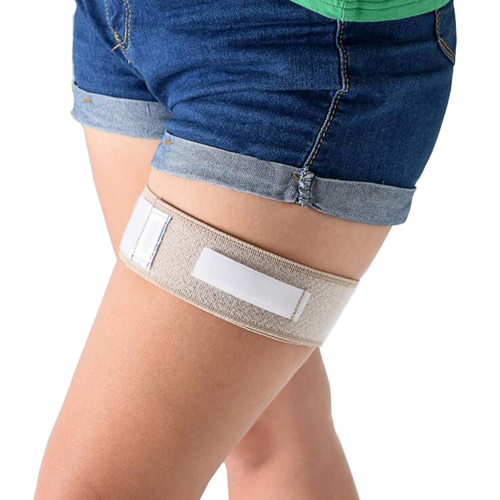 **Catheter Leg Band Holder - Anti-Slip Catheter Strap, Urinary Catheter Fixation Tape, Leg Wrap for Tube & Bag - Ideal for Incontinence Care & Post-Surgery Support (Beige)**