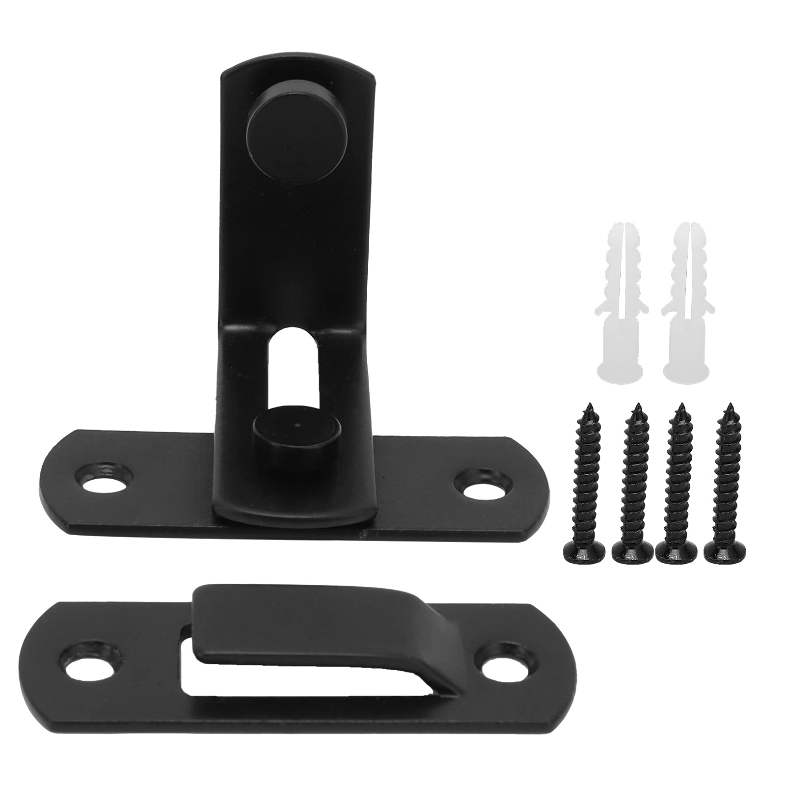 Heavy Duty Carbon Steel American Style Barn Door Lock - Secure Sliding Door Latch for Windows, Double Doors, Gates & Garage - Perfect for Home Security and Rustic Decor
