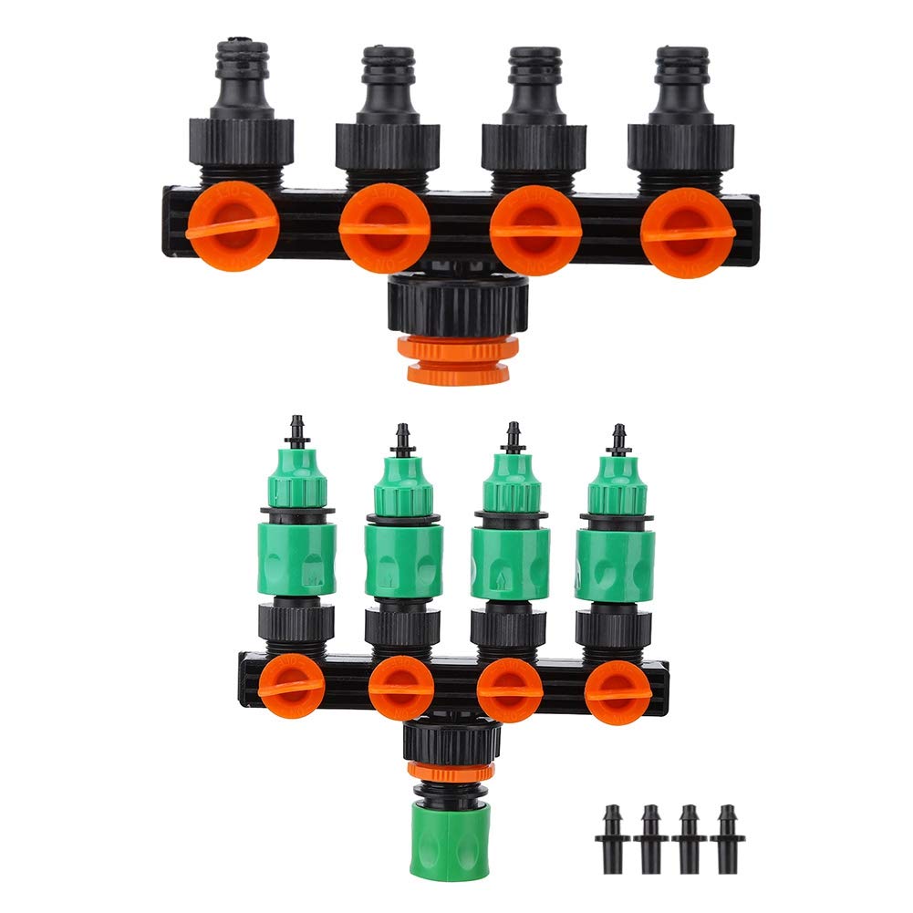 FECAMOS ABS Garden Hose Splitter - 2 Way Water Hose Connector for Outdoor Lawn, Yard & Garden Watering | Durable Household Faucet Adapter for Efficient Irrigation & Plant Care