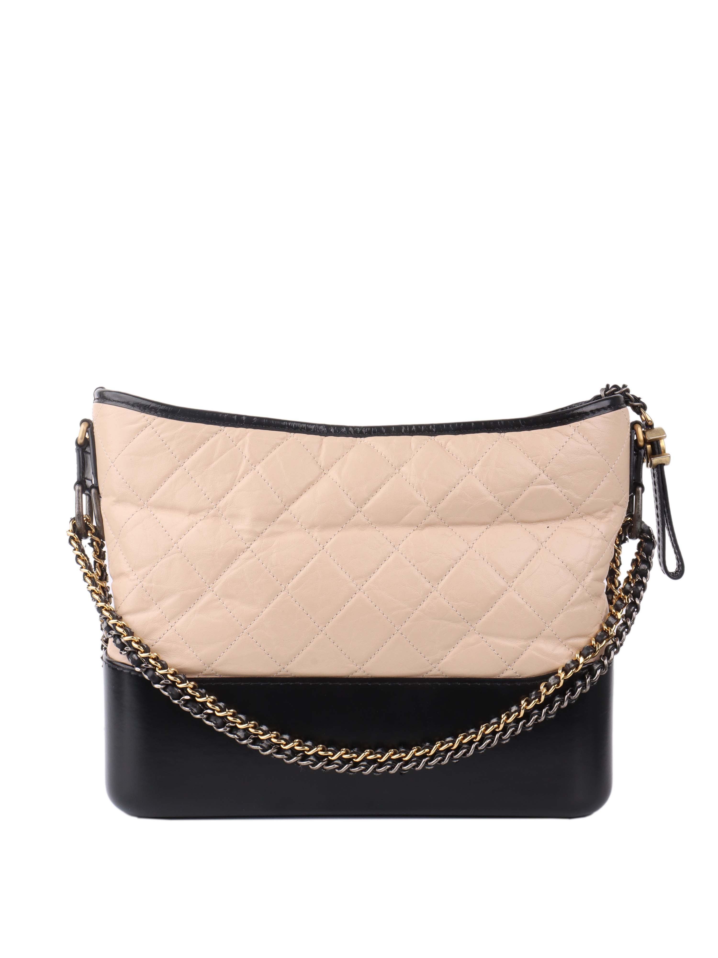 Chanel Medium Gabrielle Shoulder Bag in Black & Beige | Luxury Designer Handbag for Women | Perfect for Work, Travel & Evening Events