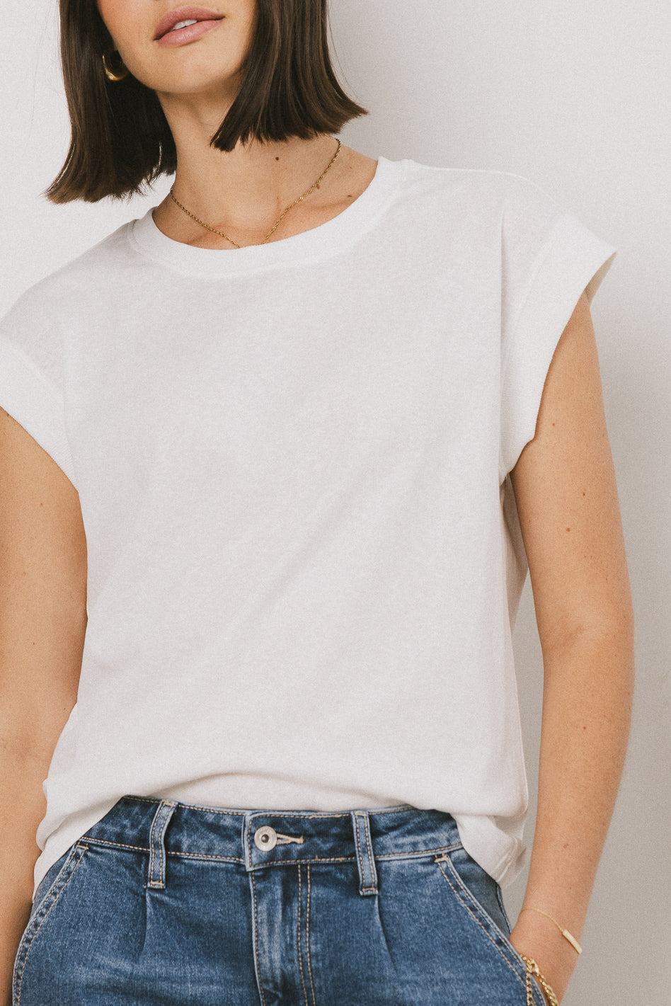 Arlo Women's Fashion Top in White - Soft & Comfortable Blouse for Casual Wear, Office, and Date Night Outfits