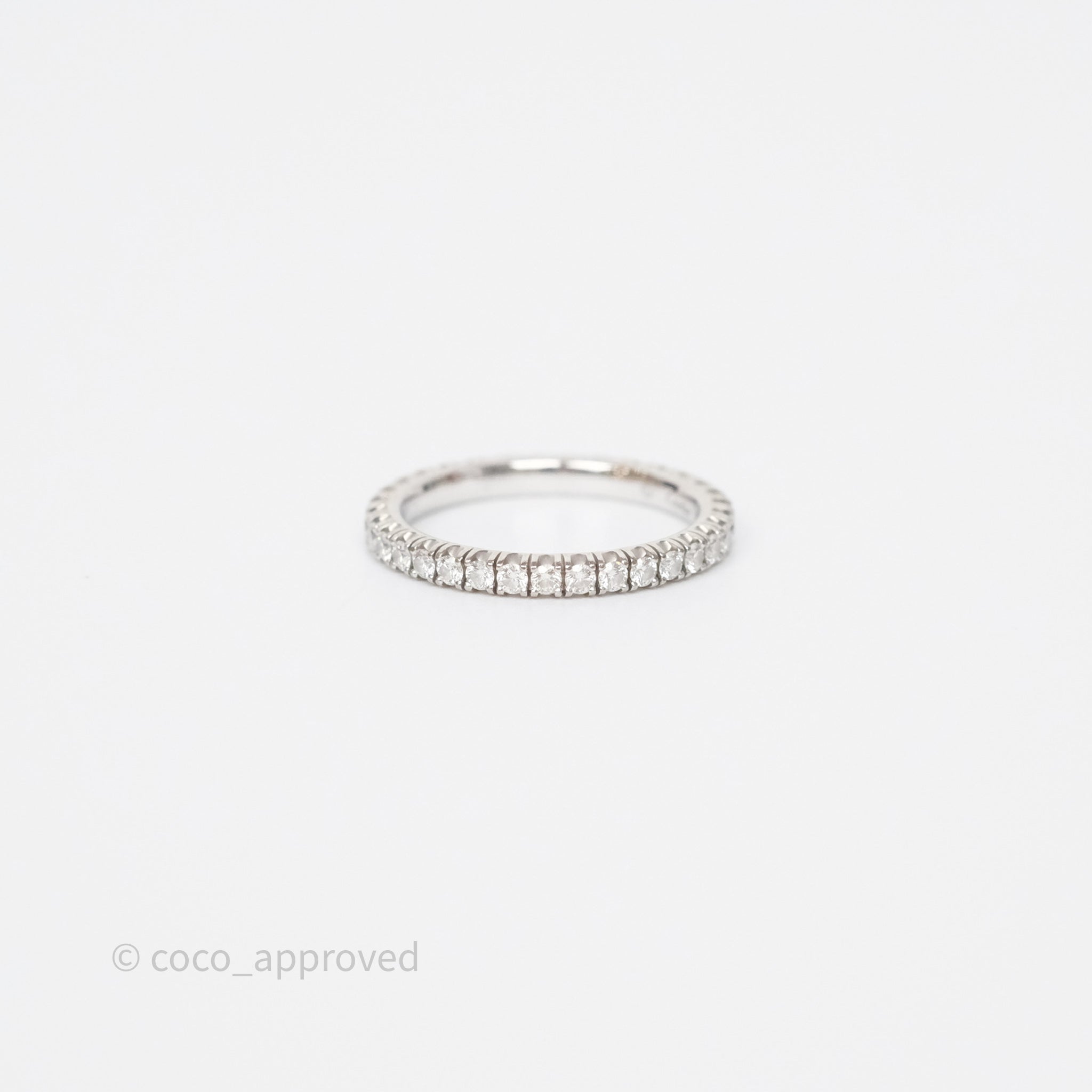 Cartier Diamond Ring for Women - 18K White Gold Size 46 (US 5.75) - Luxury Wedding, Engagement & Anniversary Jewelry Gift