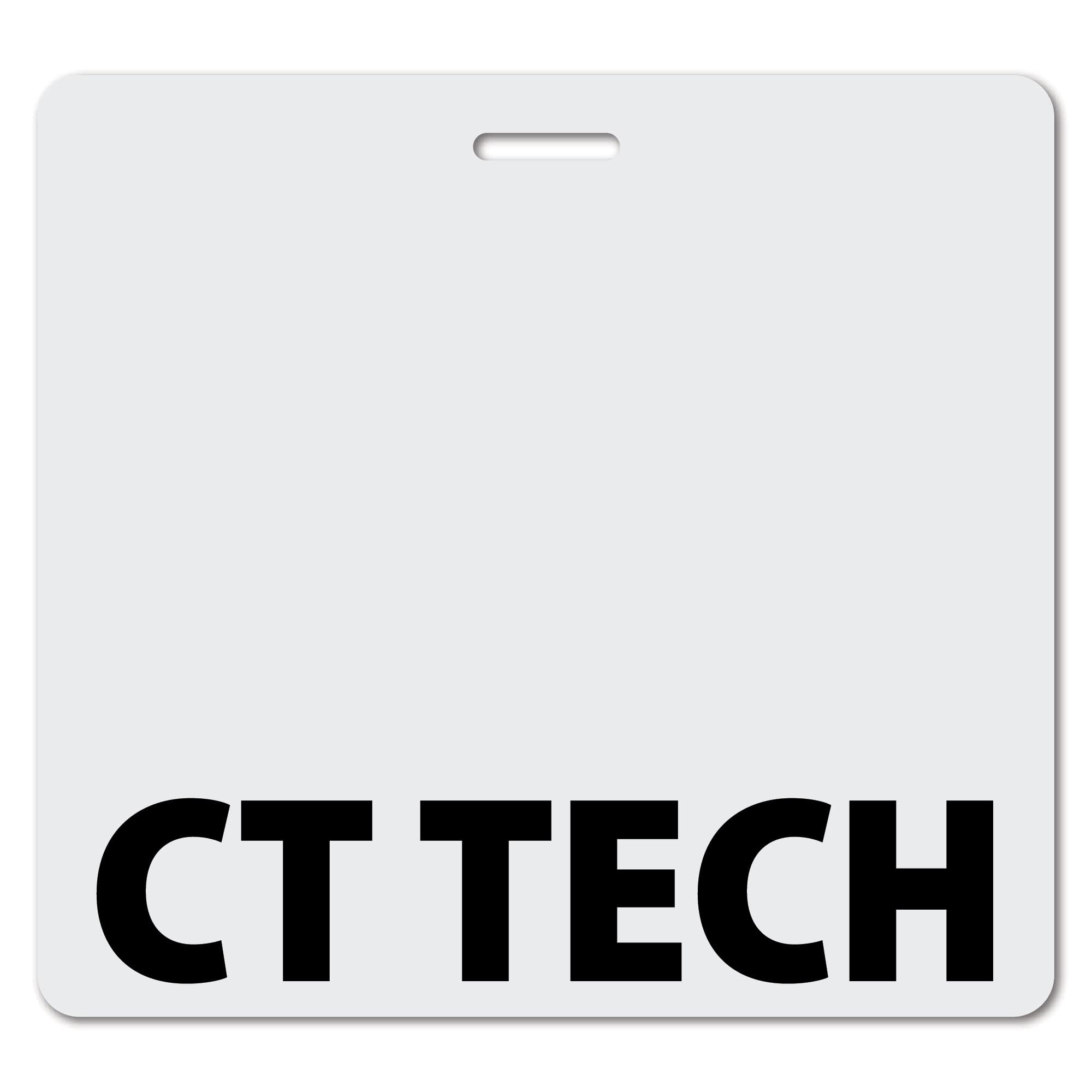 CT TECH Heavy Duty Horizontal White ID Cards (100 Pack) - Spill & Tear Proof, Double-Sided Printing - Quick Role Identifier Badge Backers by BadgeZoo - Perfect for Events, Conferences & Employee Identification