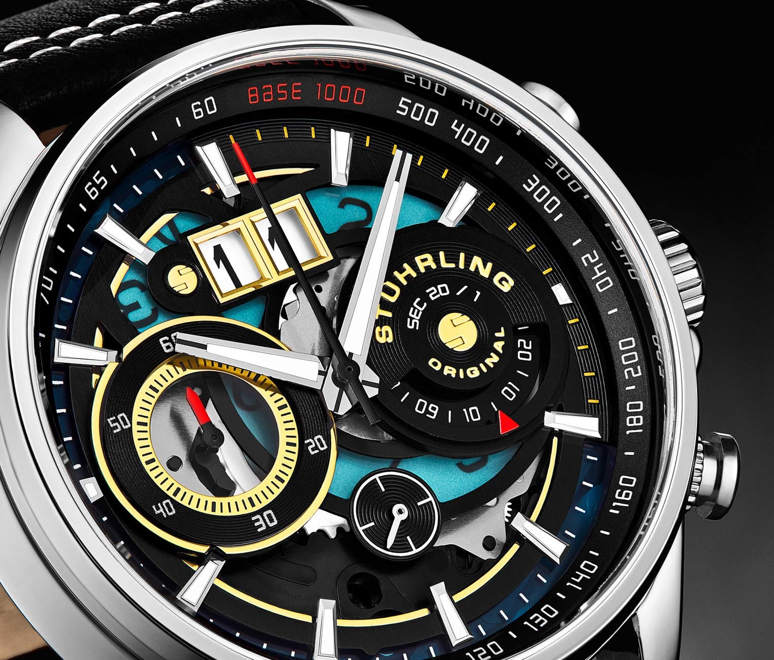 Ace Aviator Chronograph & Tachymeter 923 Quartz 45mm Men's Watch - Stylish Pilot Watch for Aviation Enthusiasts & Everyday Wear