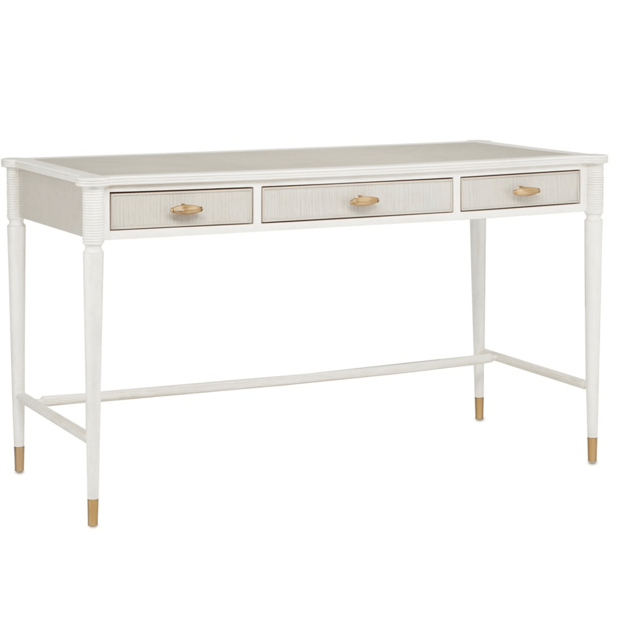 Aster White Modern Office Desk - Stylish & Functional Writing Desk for Home Office, Study, or Workspace - Perfect for Remote Work, Online Classes & Small Spaces