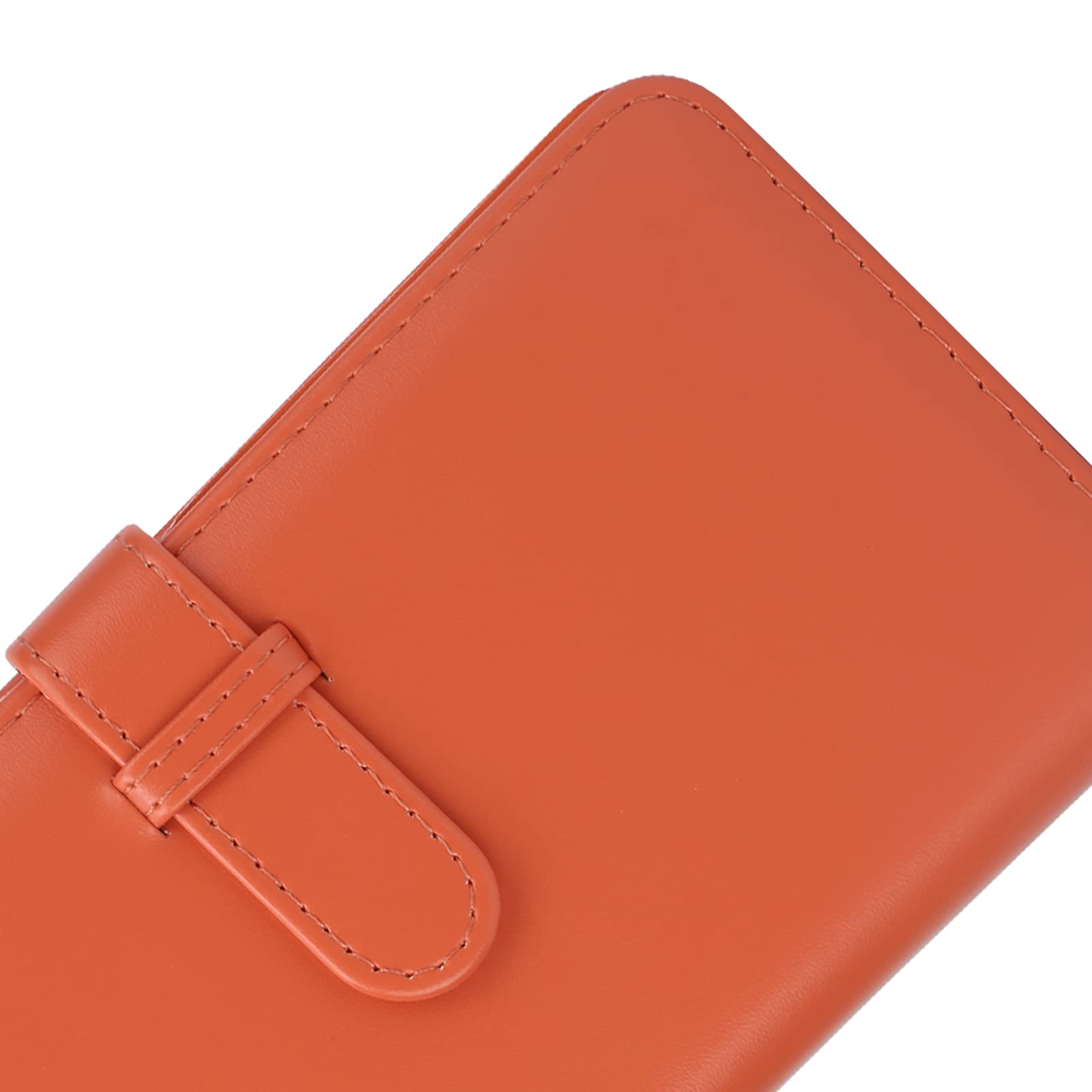PU Leather Photo Album for Baby Growth Memories - Compatible with Polaroid SQ1/SQ20/SQ10/SQ6/SP-3, 80 Pockets (Orange) - Perfect for Scrapbooking, Family Keepsakes & Polaroid Storage