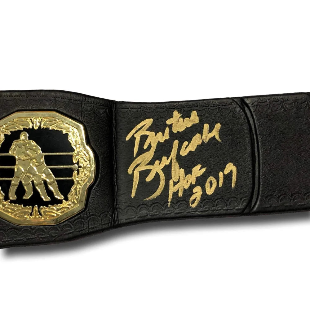 Brutus The Barber Beefcake & Greg Valentine Dual Signed WWE Replica Championship Belt with PSA/DNA COA - WWF Wrestling Collectible for Display & Fan Memorabilia
