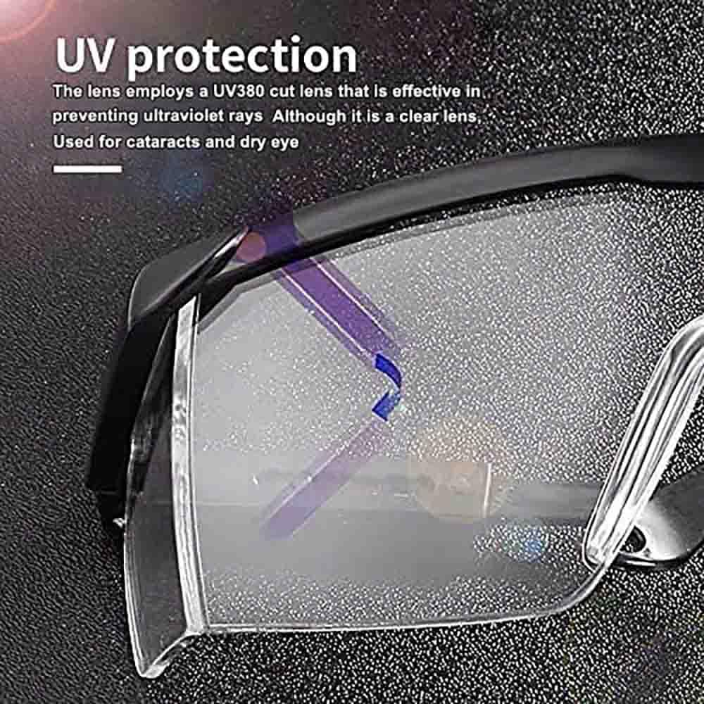Mozeeda 5-Pack Safety Glasses - Clear Anti-Fog UV400 Protection Goggles with Adjustable Temples | ANSI Z87.1 Certified Scratch-Resistant Eyewear for Men & Women | Ideal for Industrial Work, Construction, and DIY Projects