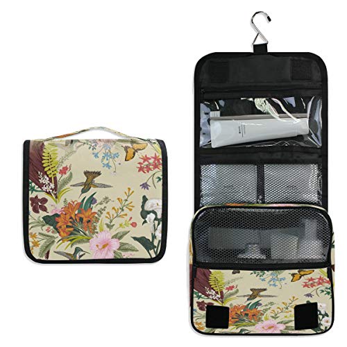 Vintage Waterproof Toiletry Bag for Travel & Makeup - Women's Cosmetic Organizer