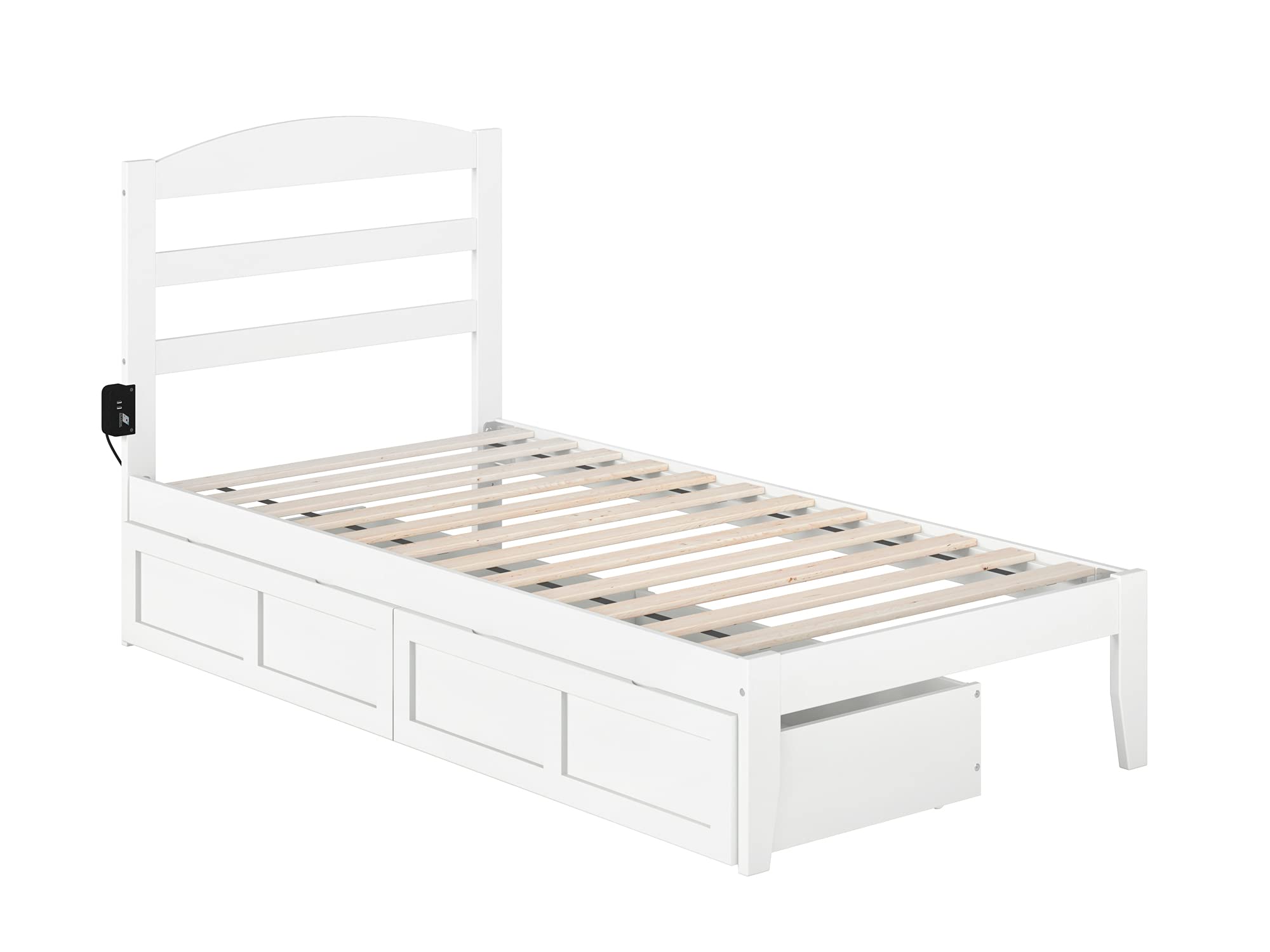 Warren Twin Platform Bed with Storage & USB Charger for Bedroom