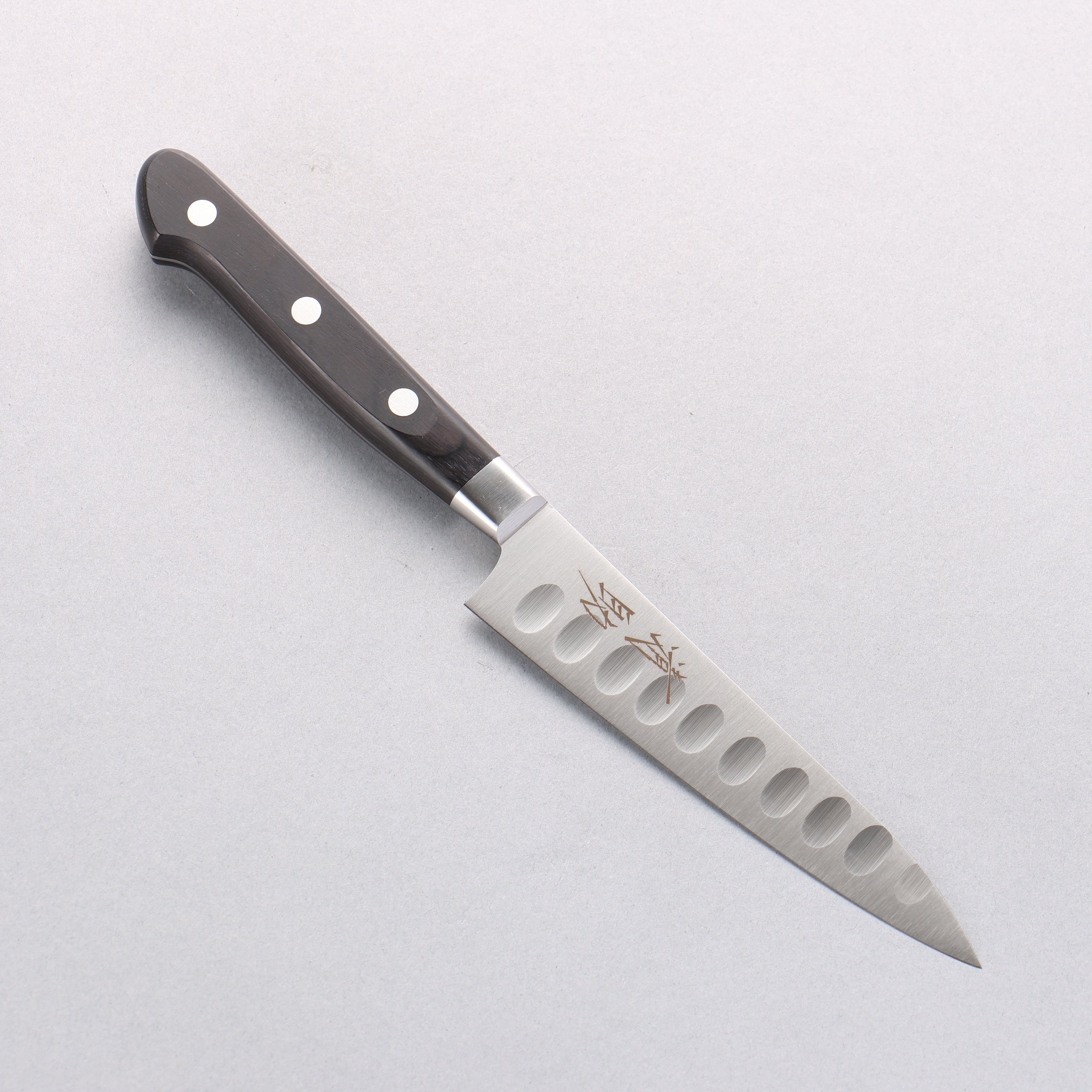 Premium Seisuke Swedish Steel Petty Utility Knife 120mm - Black Pakkawood Handle for Precision Slicing, Dicing & Salmon Filleting | Ideal for Home Chefs & Professional Kitchens